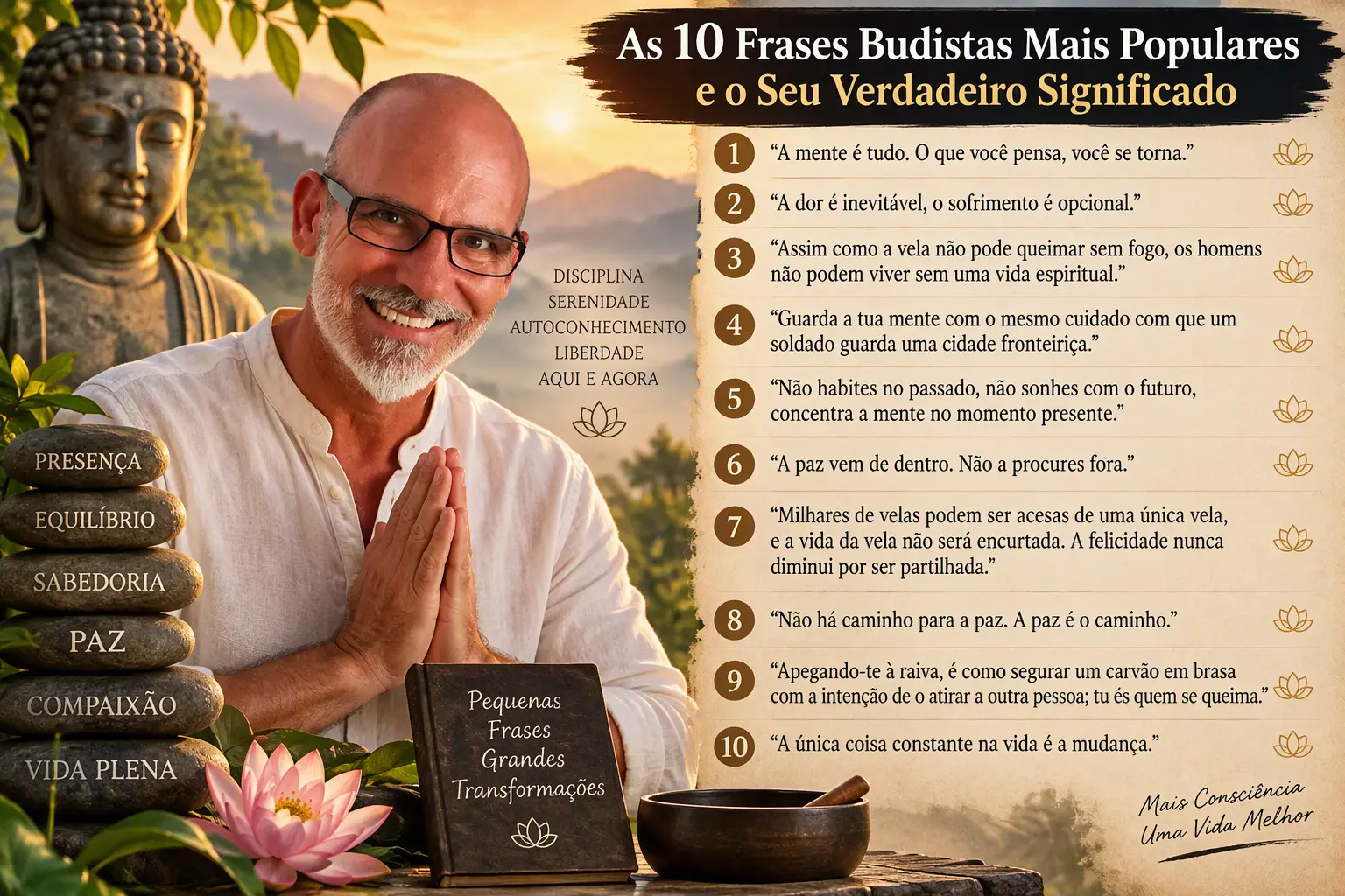 As 10 Frases Budistas Mais Populares e o Seu Verdadeiro Significado